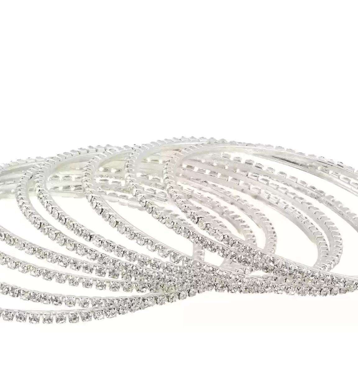 AD Stone Bangles set of 8pecs. - Image 4